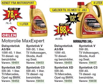 Harald Nyborg Orlen motorolie maxexpert tilbud