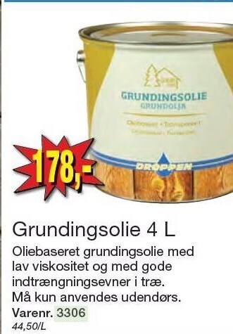 Harald Nyborg Grundingsolie 4 l tilbud