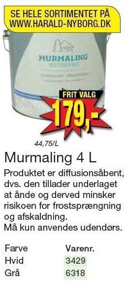 Harald Nyborg Murmaling 4 l tilbud
