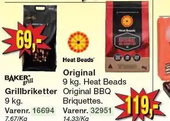 Harald Nyborg Baker grill grillbriketter eller heat beads original tilbud