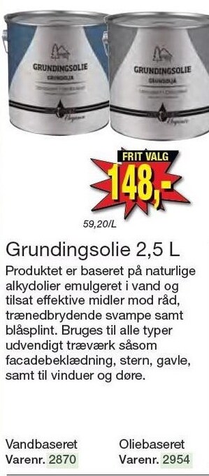Harald Nyborg Grundingsolie 2,5 l tilbud
