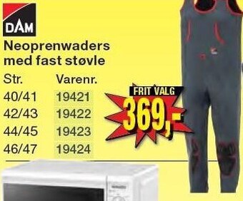 Harald Nyborg Dam neoprenwaders med fast støvle tilbud
