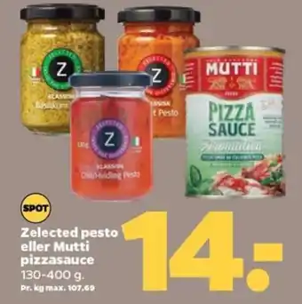Netto Zelected pesto eller Mutti pizzasauce tilbud