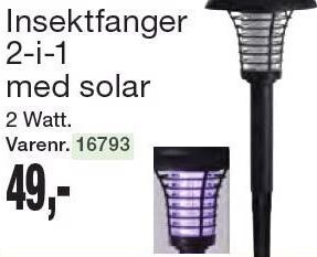 Harald Nyborg Insektfanger 2-i-1 med solar tilbud