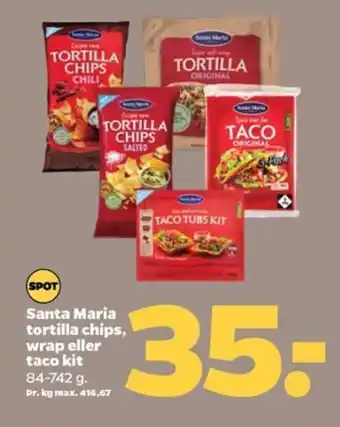 Netto Santa Maria tortilla chips, wrap eller taco kit tilbud