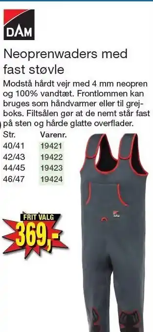 Harald Nyborg Neoprenwaders m. fast støvle tilbud