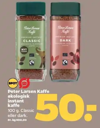 Netto Peter Larsen Kaffe økologisk instant kaffe tilbud