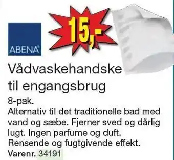 Harald Nyborg Abena vådvaskehandske til engangsbrug tilbud