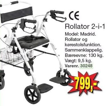 Harald Nyborg Rollator 2-i-1 tilbud