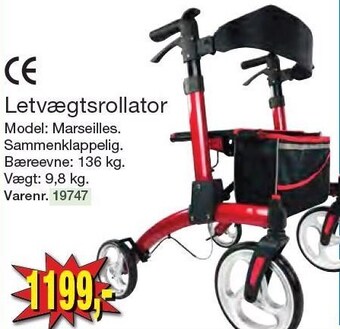 Harald Nyborg Letvægtsrollator tilbud