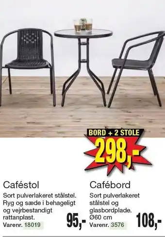 Harald Nyborg Cafestol og cafebord tilbud