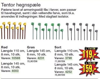 Harald Nyborg Tentor hegnspæle tilbud
