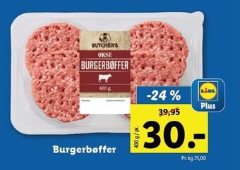 Lidl Burgerbøffer tilbud