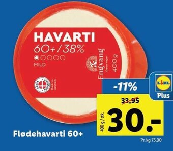 Lidl Flødehavarti 60+ tilbud