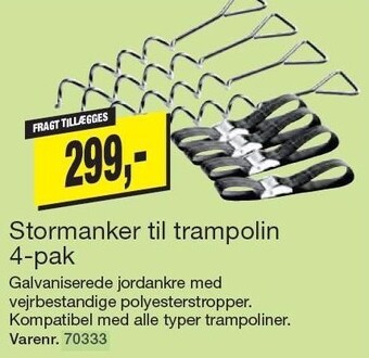 Harald Nyborg Stormanker til trampolin 4-pak tilbud