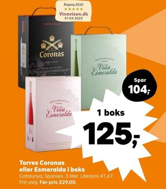 SuperBrugsen Torres Coronas eller Esmeralda i boks tilbud