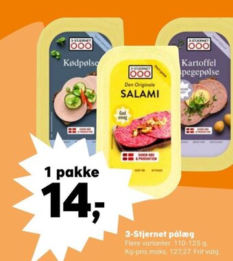 SuperBrugsen 3-Stjernet pålæg tilbud