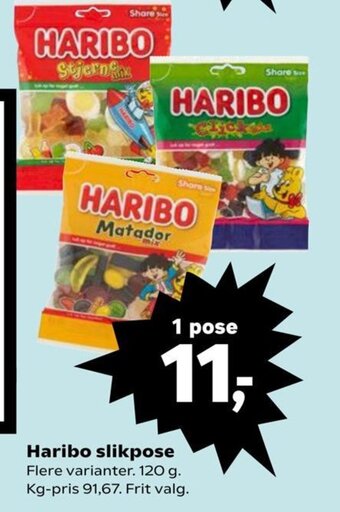 SuperBrugsen Haribo slikpose tilbud
