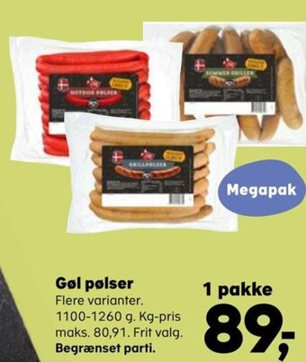 SuperBrugsen Gol pølser tilbud