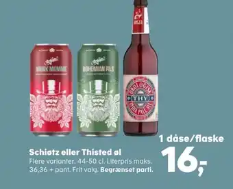 SuperBrugsen Schiøtz eller Thisted øl tilbud