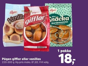 SuperBrugsen Pågen gifflar eller vanillas tilbud