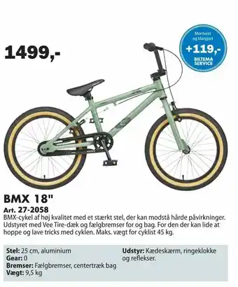 Biltema Bmx 18" tilbud