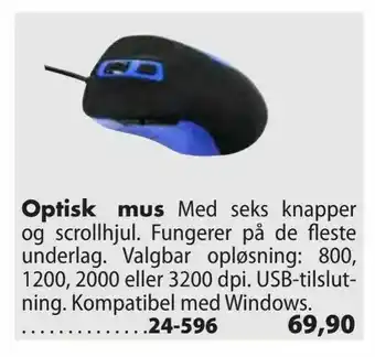 Biltema Optisk mus tilbud