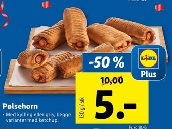 Lidl Pølsehorn 130g tilbud