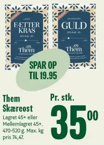 Min Købmand Them Skæreost 470-520 tilbud