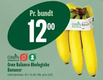 Min Købmand GrØn Balance Økologisk Bananer tilbud