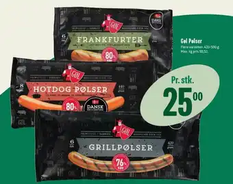 Min Købmand Gøl Pølser 420-500 g tilbud