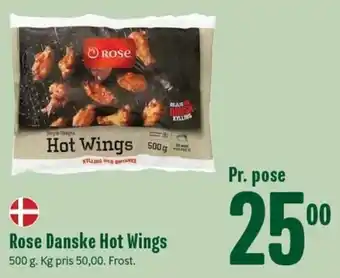 Min Købmand Rose Danske Hot Wings 500g tilbud