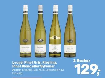 Kvickly Laugel pinot gris, riesling, pinot blanc eller sylvaner tilbud