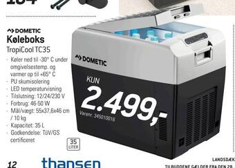 Thansen Køleboks tropicool tc35 tilbud