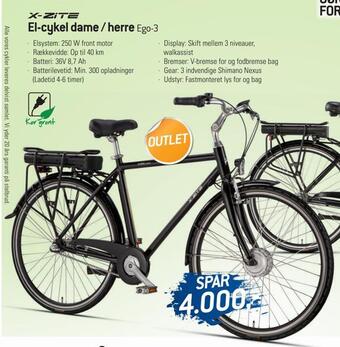 Thansen El-cykel dame / herre tilbud