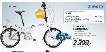 Thansen Foldecykel 20 tilbud