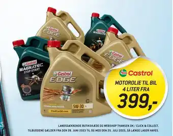 Thansen Motorolie til bil 4 liter tilbud
