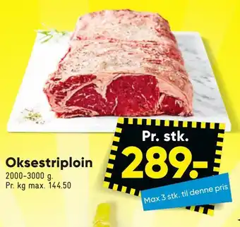 Bilka Okse striploin tilbud