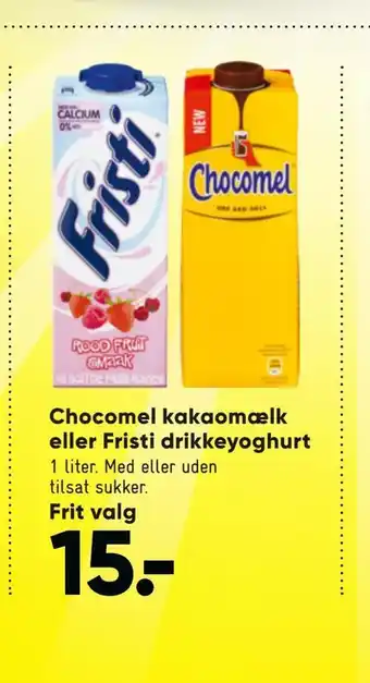 Bilka Chocomel kakaomælk eller fristi drikkeyoghurt tilbud