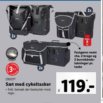 Lidl Sæt med cykeltasker tilbud