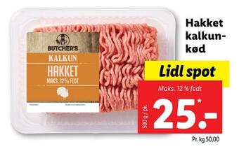 Lidl Hakket kalkunkød tilbud
