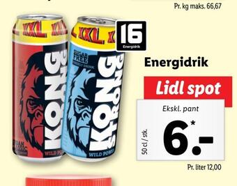 Lidl Energidrik tilbud