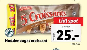 Lidl Nøddenougat croissant tilbud