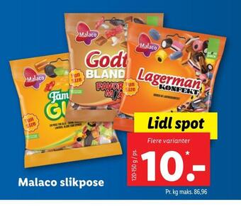 Lidl Malaco slikpose tilbud