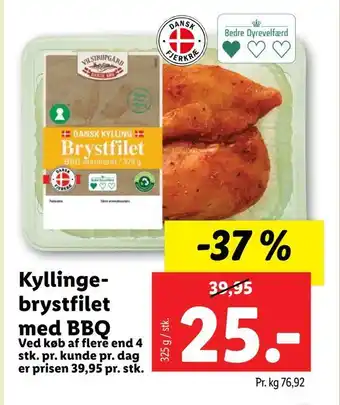 Lidl Kyllinge brystfilet med bbq tilbud