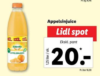 Lidl Appelsinjuice tilbud