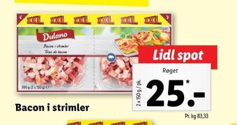 Lidl Bacon i strimler tilbud