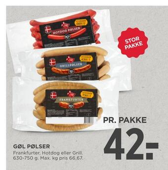 MENY Gøl pølser tilbud