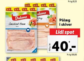 Lidl Pålæg i skiver tilbud