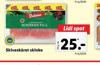 Lidl Skiveskåret skinke tilbud